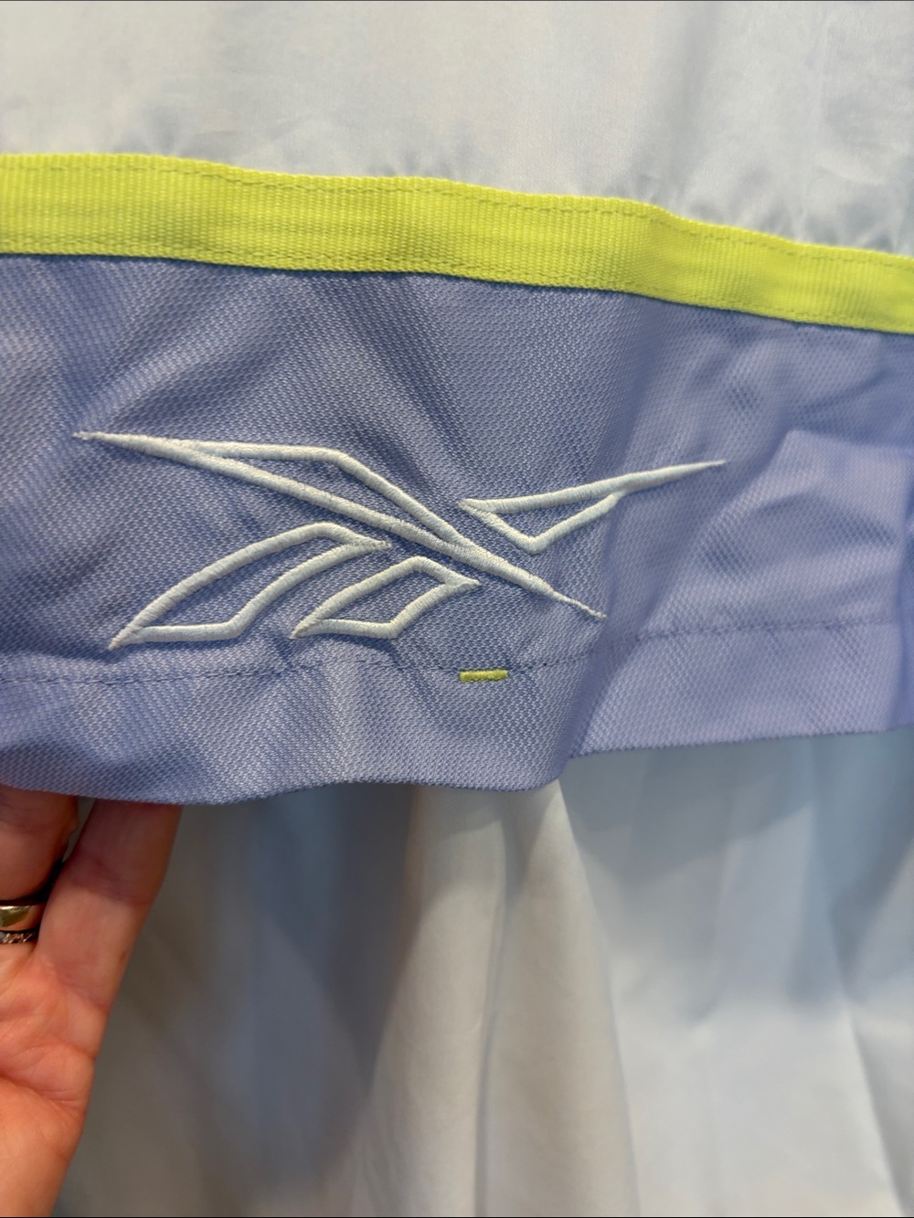Reebok White Purple Windbreaker with Yellow Trim - Picture 6 of 6